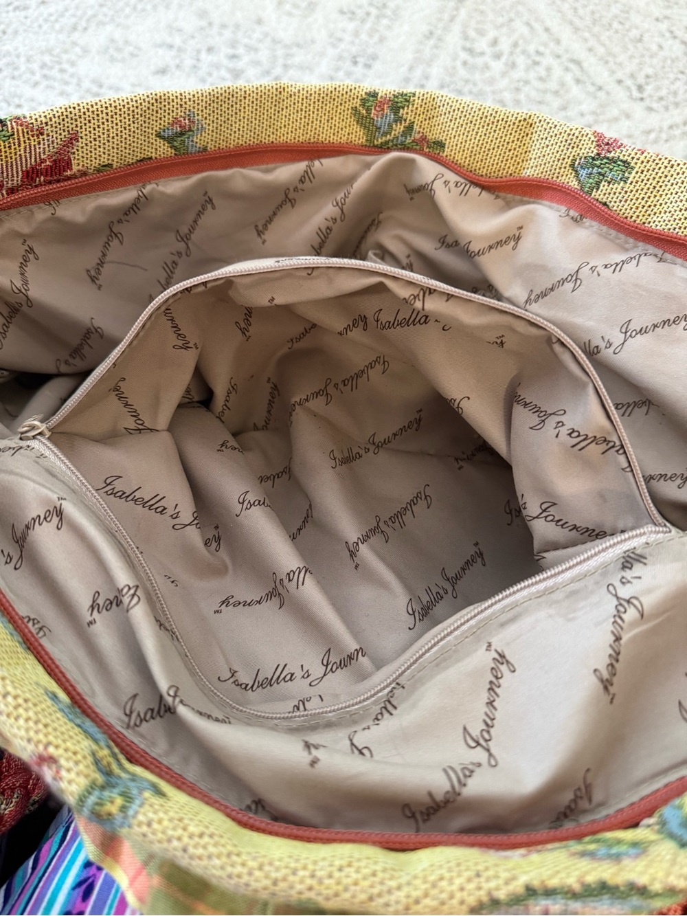 April Cornell for Isabella’s Journey Tapestry Zippered Tote Bag - Picture 13 of 15
